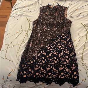 Top Shop Elegant Multi-Lace Overlay Dress